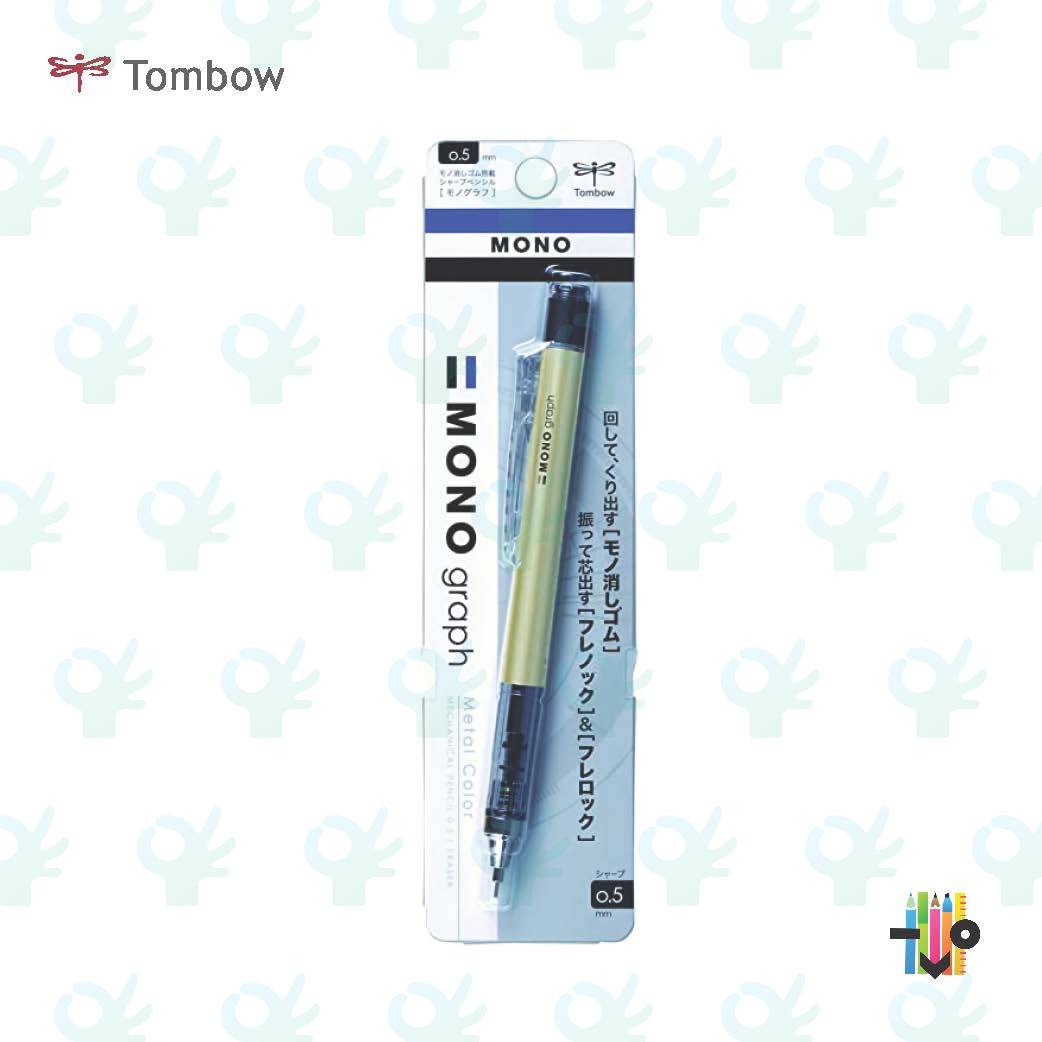 Tombow Monograph Mechanical Pencil 0.5MM (Standard/Black/Red/Blue/Lime/Pink/Silver/Gold/Gunmetal)